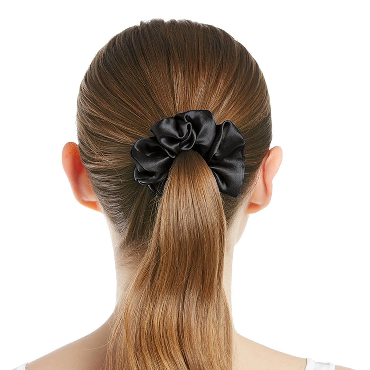Hair Scrunchies for Frizz&Breakage Prevention, 100% Mulberry Silk Hair Ties No Damage, Elastic Silk ponytail Holders